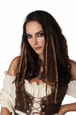 Steampunk Pirate Clip-In Dreads (Brown) • $12.76