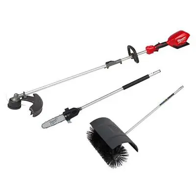 Milwaukee QUIK-LOK String Trimmer 18V With Bristle Brush + Pole Saw Attachments • $654.03