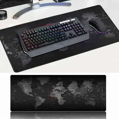 World Map Pattern Mouse Pad Gaming Keyboard Mat Anti-slip Large Mousepad Desk • $24.64