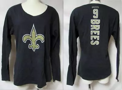 New Orleans Saints Drew Brees #9 Women's Size Large Long Sleeve T-Shirt C1 4543 • $16.99