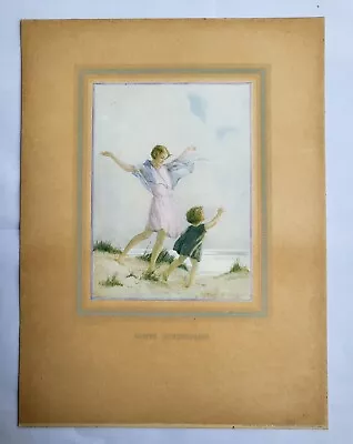 Lovely Vintage Margaret Tarrant Original Print And Card  Mount White Butterflies • $3.72