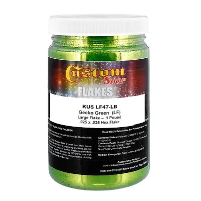 1lb Gecko Green .004 Micro Metal Flake Auto Car Paint Custom Shop HOK Dupont • $87.99