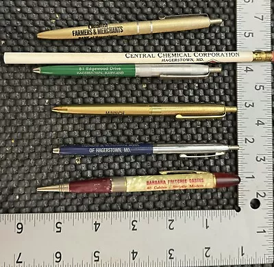 Lot Of Advertising Pens And Pencils From Frederick MD And Hagerstown MD • $11