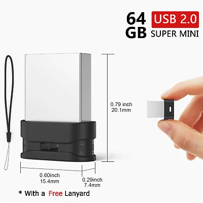 64 GB Mini USB 2.0 Flash Drive Pendrive Super Tiny Flash USB Memory Stick 64 GB  • $7.20