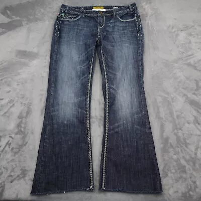 Mek Denim USA Pants Womens 31 Blue Mid Rise 5 Pocket Design Khora Boot Cut Jeans • $23.38