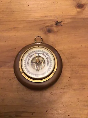 Vintage 4  Diameter Wooden Barometer • £10