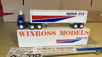 Ryder / P.i.e Nationwide Trucking 5000 Cab Tractor Trailer Winross Truck • $22.95