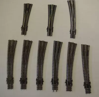 N Scale PECO Code 80 Switches (RL/LH Curved And Wye) • $30