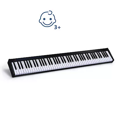 Topbuy 88 Key Digital Piano Portable Electric Keyboard White/Black • $139.95