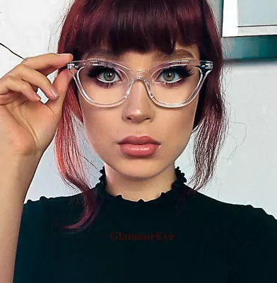 Vintage Retro Cat Eye Clear Demi Lens PinUp Rockabilly Eyeglasses Frames S  1404 • $11.60