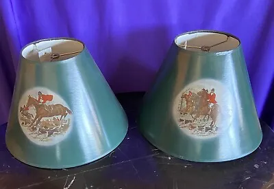 Vintage English Fox Hunt Lamp Shade (s) - The English Fox Hunt - Horse Riders • $74.95