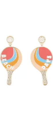 BaubleBar Beach Days Tennis Pickle Ball Racquet Earrings New • $13.99