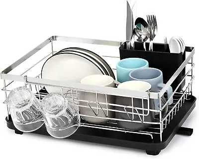$29.99 • Buy Dish Drying Rack For Kitchen Counter,Rust-Proof Dish Drainer With Utensil Holder