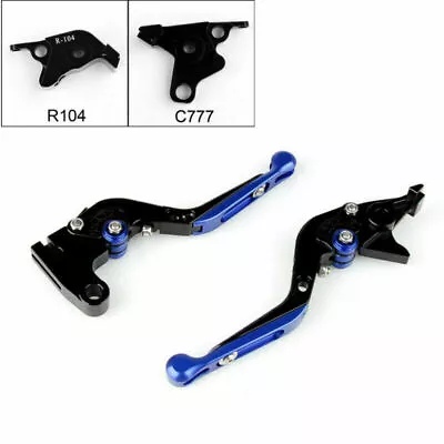 Adjustable Folding Extendable Brake Clutch Levers For Yamaha MT-01 V-MAX Blue JP • £23.95