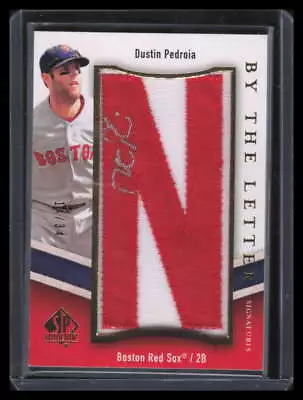 $70 • Buy 2009 SP Authentic By Letter Signatures PE Dustin Pedroia Letter Patch Auto 14/34