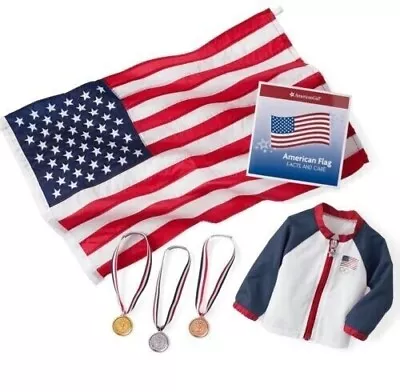 American Girl Team USA Olympic Medal Ceremony Set W/Jacket Medals + NEW IN BOX! • $9.95