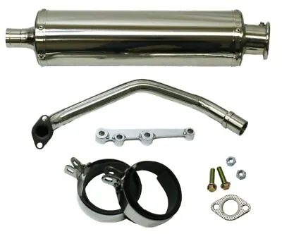 $181.99 • Buy SSP-G 2nd Gen GY6 Round Stainless Performance Exhaust QMI QMJ 152 157 Scooter