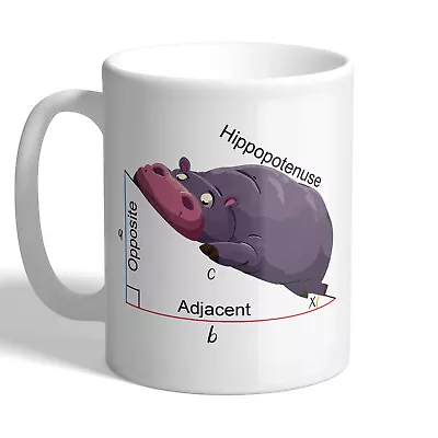 Pythagoras - Hypotenuse Hippo - Maths Teacher Student Mug • £10.99