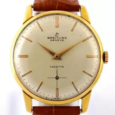 Swiss Breitling Geneve Gold Plated Original Dial Manual Wind Vintage Gents Watch • $480