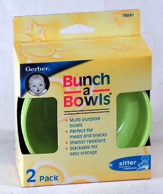 Gerber Bunch A Bowls (2 Pack) Perfect For Meals And Snacks ~ FREE US SHIPPING • $8.99