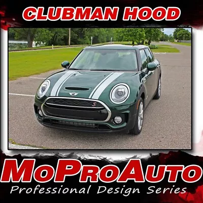 CLUBMAN HOOD For 2016-2018 Mini Cooper Dual Hood Stripes Vinyl Graphic Decals • $106.24