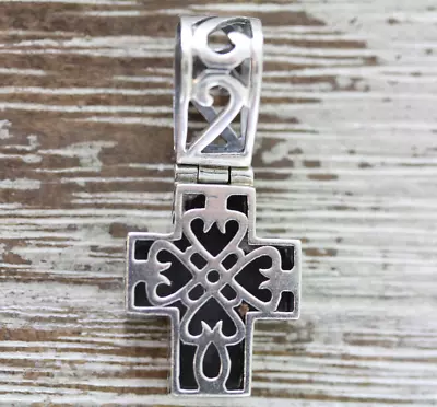 Vintage Cross Filigree Sterling Silver Pendant 925 Southwest Prayer Love • $26