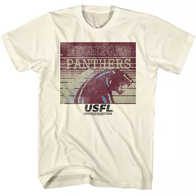 USFL Michigan Panthers Logo Men's T-Shirt Pontiac American Football League Team • $23.99