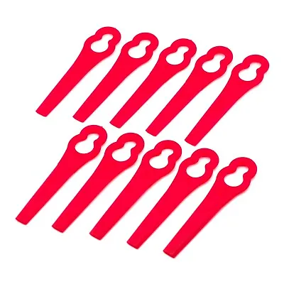 10pcs Red Grass Lawn Trimmer Blade Plastic Cordless Replace Cutter Cutting Mower • $10.95