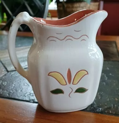 VTG Creamer Pitcher MOTTO WARE Tulip RUTH PRICE Pennsylvania Dutch Milk Pottery • $12.99