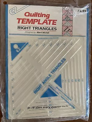 EZ Right Triangles Quilting Template #9311-Clear Plastic-Marti Michell-NIP • $9.99