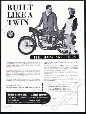 1960 BMW R26 Motorcycle Photo Vintage Print Ad • $8.09