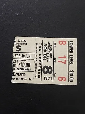 Elvis Philly Nov 8 1971 Concert Ticket Stub / Direct From Memphis • $170.91