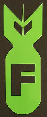 Lime Green F Bomb Decal Sticker Fits Chevy Ford Honda VW Dodge Mazda Car Truck • $2.95