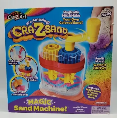 Craz-Z-Sand Magic Sand Machine NIB Mixer Sand Colorant Molds Shaping Tool + More • $24.99