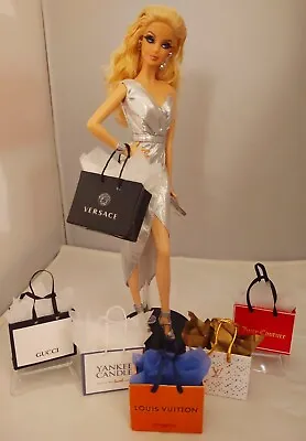 Store Miniature Gift/Shopping Bag 4 Barbie DollHouse Silkstone Fashion Royalty • $4