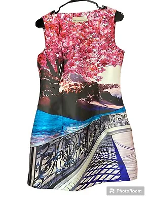 Mary Katrantzou Dress Size 8 Made In UK Vivid Colors Sleeveless • $124.99