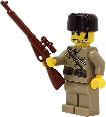 Russian WW2 Soldier Sniper Made With Real LEGO® Minifigure • $20.22