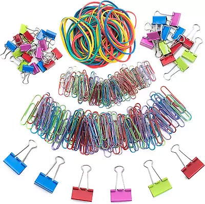 - Paper Clips And Binder Clips 272 PCS Assorted Colors Medium Small And Mini  • $6.88