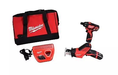 Milwaukee 2490-22 12V Cordless Screwdriver +Reciprocating Saw Combo Kit (2-Tool) • $10