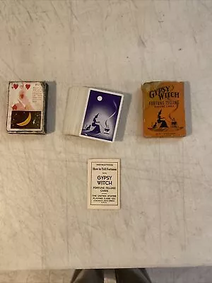 Vintage Complete Gypsy Witch Deck Fortune Telling Playing Cards Set USA Card Co • $15