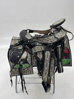 KingSaddle Mexican Leather Horse Saddle/ Silla De Montar Estilo Charro • $699