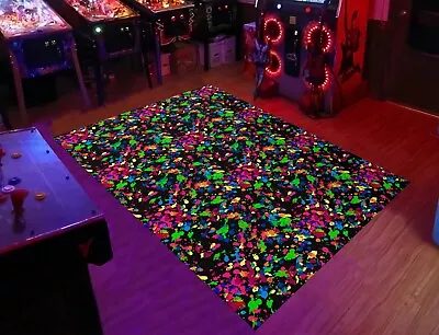 Colorful Rug Bowling Alley Carpet Lasertag Rug Arcade Saloon Rug Arcade Rug • $273