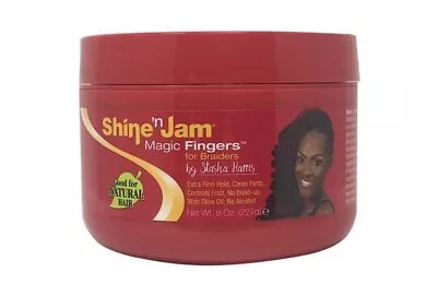 Ampro Shine N Jam Magic Fingers Braid Gel 8oz Extra Firm Hold 8oz W/free Shiping • $14.59
