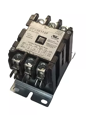 DP330120F Definite Purpose Contactor 3 Pole 30 FLA 120 VAC Coil • $25