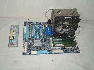 Core I7-930 CPU + Gigabyte GA-X58A-UD3R + 8GB DDR3 Ram Fan Bundle Working • £79