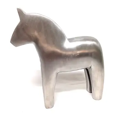 Vintage Ikea Finansiell Dala Horse Aluminium Metal Decor Figure • £47.51