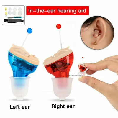 In Ear Hearing Aid Invisible Digital CIC Voice Sound Amplifier Mini Ear Aids Kit • $44.99