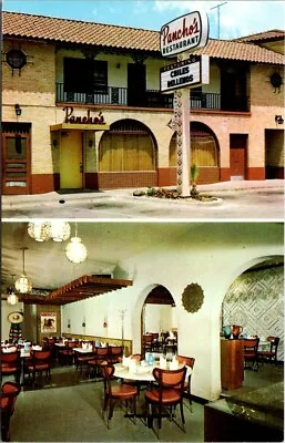 Dallas TX Pancho's Mexican Restaurant Interior Dual View Texas Postcard NP6 • $15.99