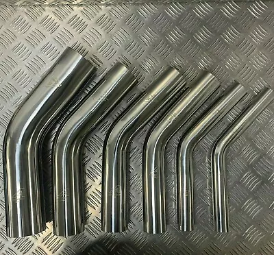 £17.31 • Buy 45 Degree 304 Stainless Steel 1D Polished Mandrel Exhaust Pipe Bend Elbow