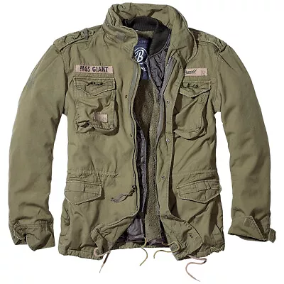 Brandit Classic M65 Mens Field Jacket Warm Lining Hunting Parka Army Coat Olive  • £124.95